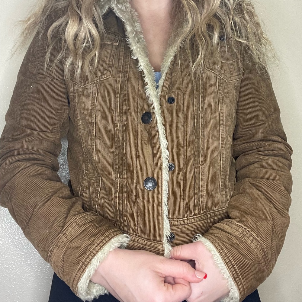 Abercrombie & Fitch Brown Fur Jacket
